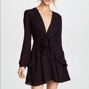 NWT Wayf Black Polka Dot Dress